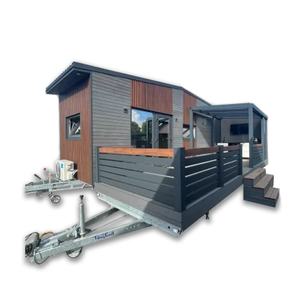 Mobilheim Tiny House DOUBLE LOFT mit Terrasse