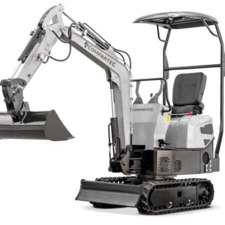 Minibagger „Bobmaster Pro“ – Diesel, 890 kg mit Knickarm + Schaufel-Set